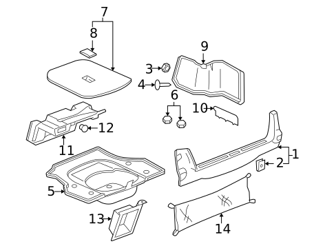 Interior Trim - Rear Body for 2006 Cadillac DTS #1
