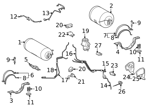 Fuel System Components for 2020 Toyota Mirai #0