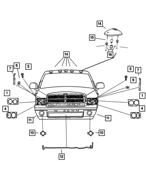 Lamps - Front, Rear and Courtesy for 2006 Dodge Ram 3500 #2