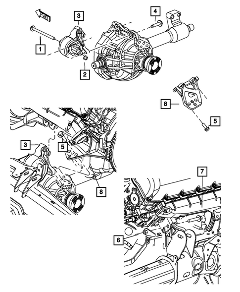 Engine Mounting for 2008 Dodge Durango #1