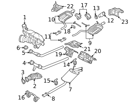 Brackets, Flanges & Hangers for 2007 Audi A4 Quattro #0