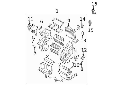 Evaporator & Heater Components for 2011 Hyundai Accent #0