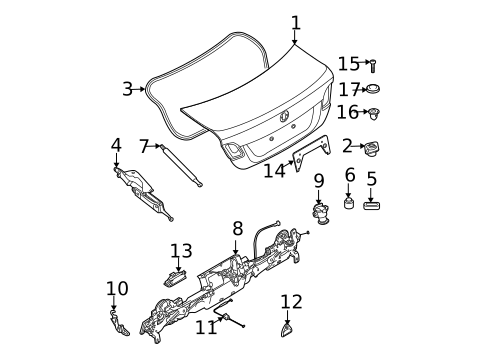 Trunk for 2013 BMW M3 #1