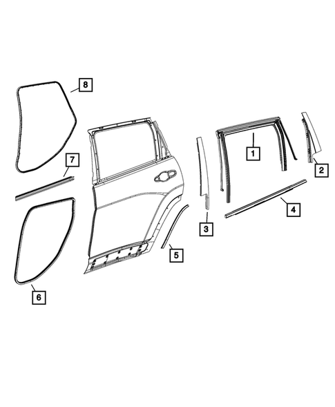 Weatherstrips and Seals for 2021 Jeep Cherokee #0