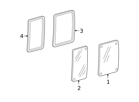 Glass - Side Door for 2013 Ford E-150 #2