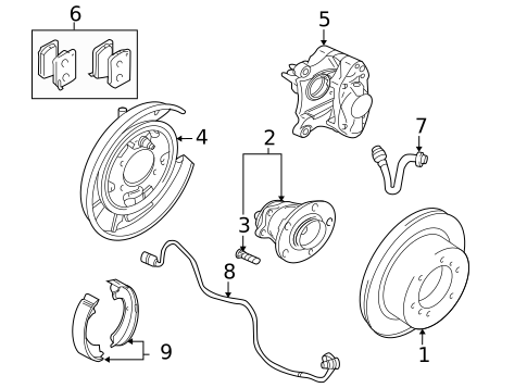 Brake Components for 2013 Mitsubishi Lancer #1