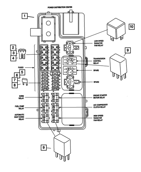 Relays for 2001 Chrysler PT Cruiser #0