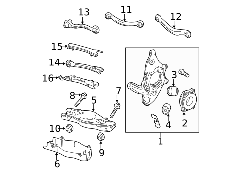 Rear Suspension for 2006 Mercedes-Benz CLS55 AMG #1