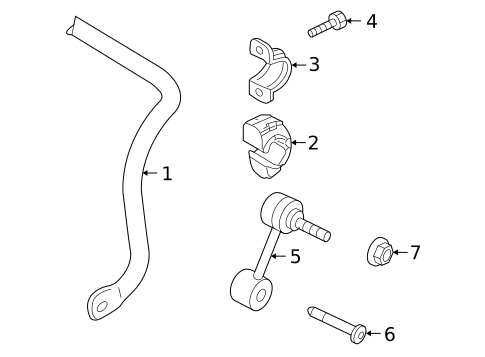 Stabilizer Bar & Components for 2015 Volkswagen Tiguan #0