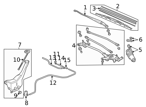 Wiper & Washer Components for 2004 Honda Civic #1