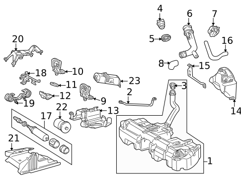 Fuel System Components for 1999 Mercedes-Benz CLK430 #1