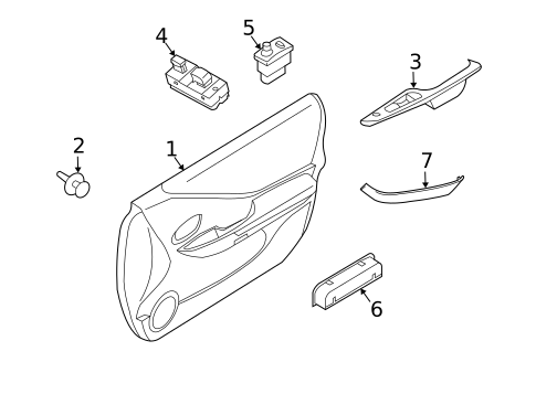 Interior Trim - Front Door for 2010 Nissan Altima #1