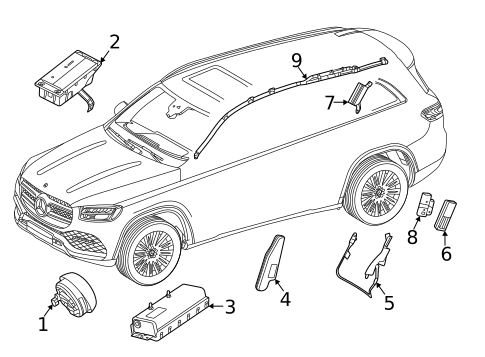 Air Bag Components for 2022 Mercedes-Benz GLS 63 AMG® #0