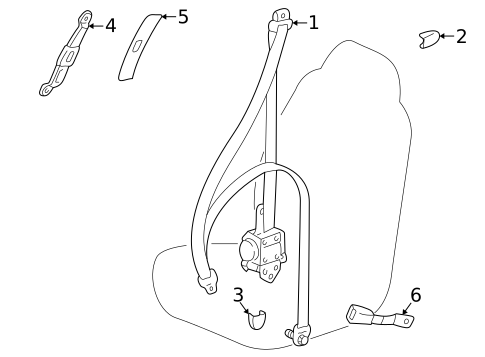 Seat Belt for 2000 Lexus LX470 #2
