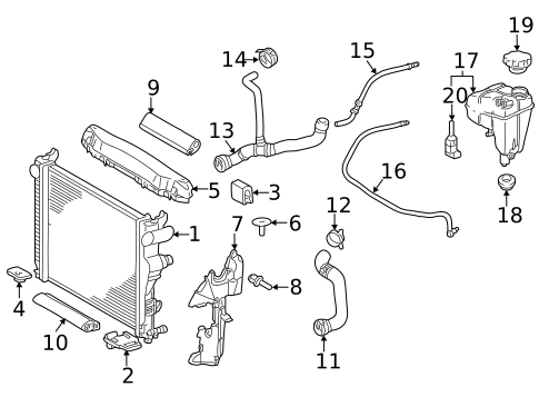 Radiator & Components for 2008 Mercedes-Benz SL 550 #0
