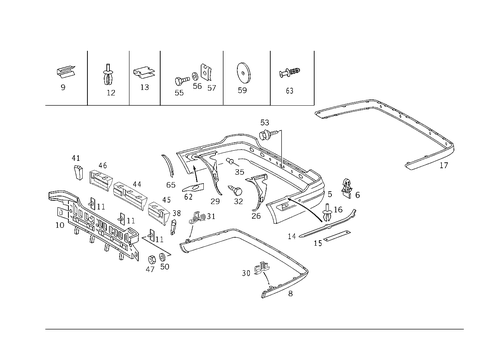 Rear Bumper for 2003 Mercedes-Benz CLK430 #1