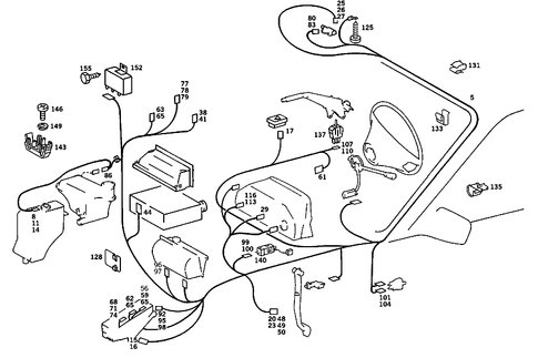 Inboard Cable Harness for 1989 Mercedes-Benz 190E #1