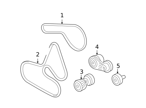 Belts & Pulleys for 2008 Cadillac STS #0