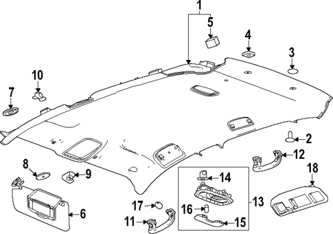 Interior Trim - Roof for 2023 Buick Encore GX #0