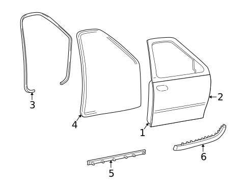 Door & Components for 2002 Lincoln Blackwood #0