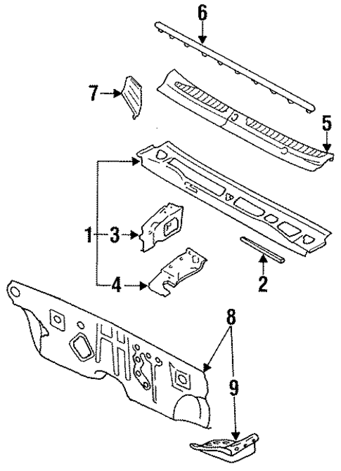 Cowl for 1991 Nissan NX #0