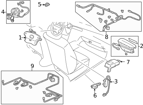 Air Bag Components for 2000 Acura RL #0