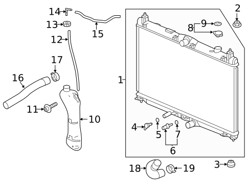 Radiator & Components for 2022 Honda Insight #1