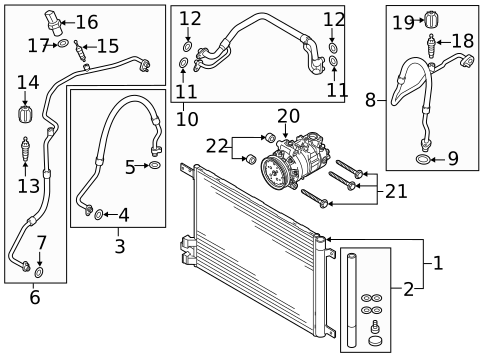 Condenser, Compressor & Lines for 2025 Volkswagen Taos #3