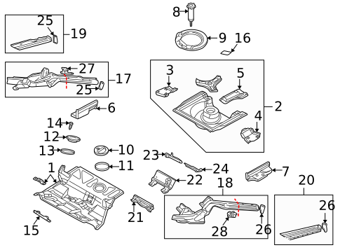 Rear Floor & Rails for 2002 Audi Allroad Quattro #0