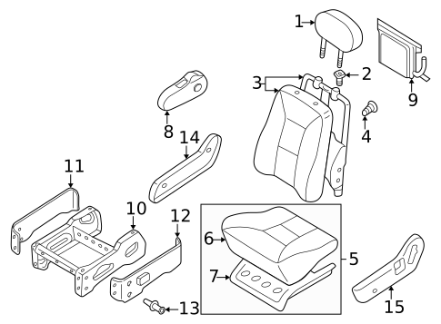 Front Seat Components for 2000 Nissan Quest #0