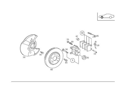 Front Wheel Brake for 1993 Mercedes-Benz 600SL #1