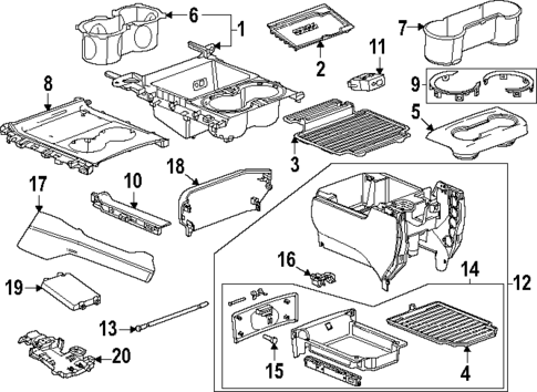 Center Console for 2025 GMC Yukon #1