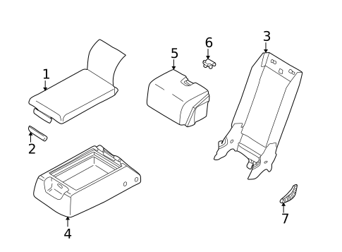 Armrest for 1997 BMW 740iL #1