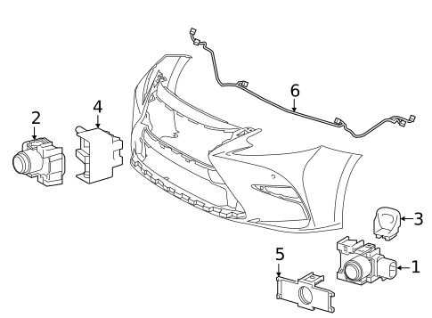 Bumper & Components - Front for 2017 Lexus ES350 #1