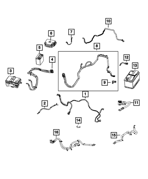 Battery, Battery Tray and Cables for 2024 Jeep Grand Cherokee #5
