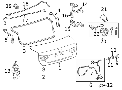 Lid & Components for 2011 Lexus IS F #1