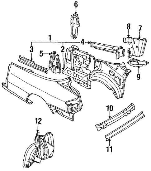 Inner Structure for 1996 Saab 900 #0