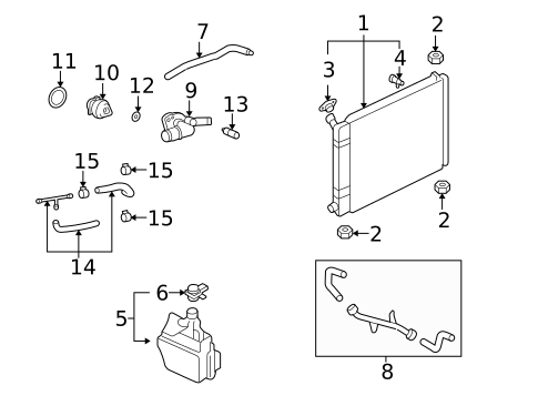 Radiator & Components for 2003 Ford Focus #2