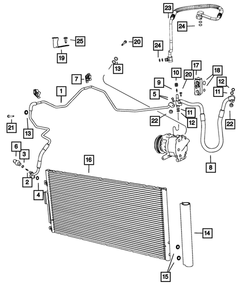 Air Conditioner and Heater Plumbing for 2019 Fiat 500 #0