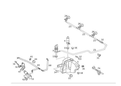 Pane Washer, Headlamp Wiper/Washer for 2002 Mercedes-Benz ML55 AMG #0