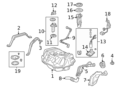 Fuel System Components for 1998 Honda Accord #0