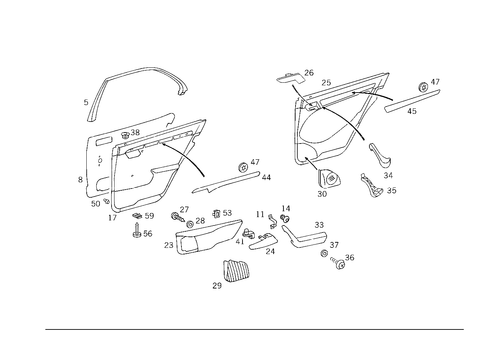 Door Paneling for 1995 Mercedes-Benz C280 #1