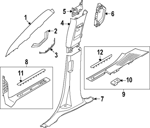 Interior Trim - Pillars for 2025 Ford Expedition #0