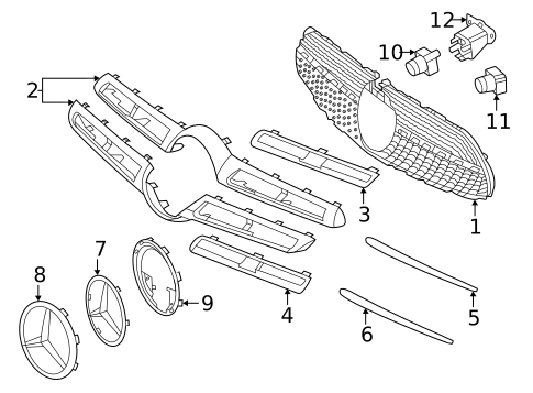 Grille & Components for 2022 Mercedes-Benz E450 #0