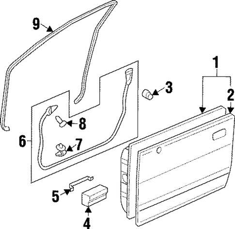 Door & Components for 1998 Mitsubishi Diamante #1