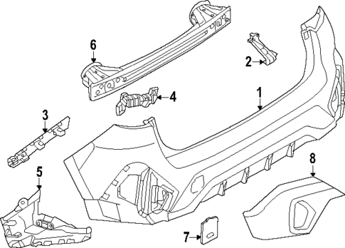 Bumper & Components - Rear for 2025 Subaru Crosstrek #0