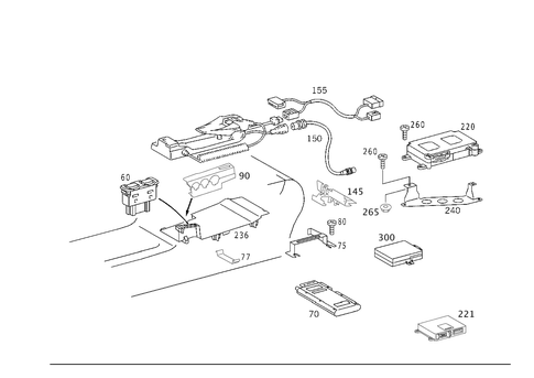 Car Phone, Voice Control System and Distress Call for 2006 Mercedes-Benz CL500 #1