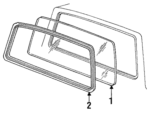 Glass & Hardware - Back for 1996 Ford Ranger #1