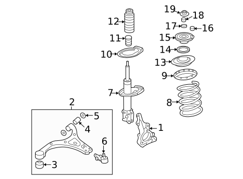 Front Suspension for 2010 Kia Sedona #1