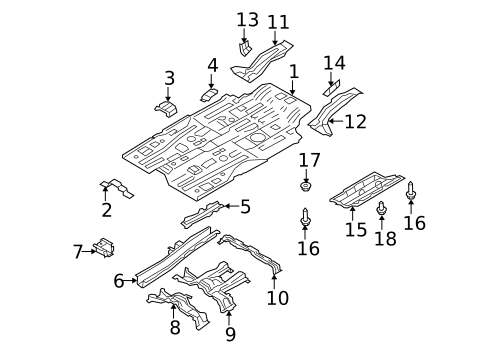 Floor & Rails for 2007 Mazda CX-9 #0